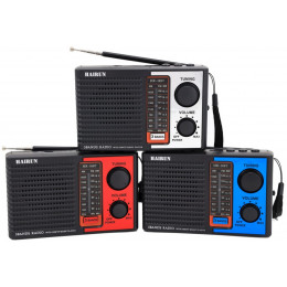 радиоприемник HAIRUN+Bluetooth+USB+SD+фонарик+аккумулятор 18650 HR-38BT