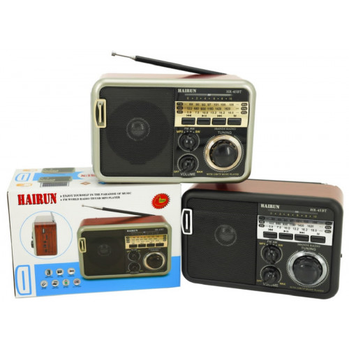 радиоприемник HAIRUN+Bluetooth+USB+SD+фонарик+аккумулятор 18650 HR-45BT