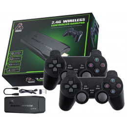 игровая приставка+2 беспроводных джойстика+64GB Game Stick Lite 4K
