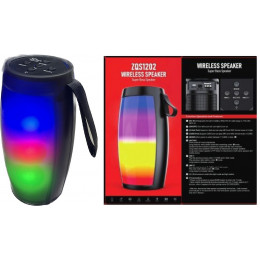 колонка+Bluetooth+USB+SD+радио+аккумулятор+светомузыка ZQS-1202