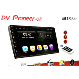 автомагнитола 9″дюйм+Android 2/32GB+сенсорный экран+MP5+Bluetooth+USB+AUX+радио AH-T232-9