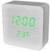 часы (деревянные)+дата+температура VST-872/4 (ярко-зеленый) 1 сорт