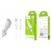 авто зарядка 2 USB Hoco Z23+кабель Micro