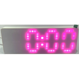 часы настольные зеркальные+дата+температура X8017L/8 (розовый)