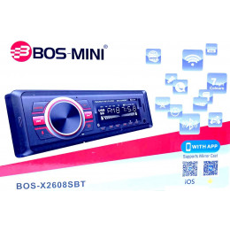 автомагнитола+Bluetooth+USB+AUX+Радио Bos Mini X2608SBT