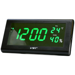 часы настенные+дата+температура VST-795S/4 (ярко-зеленый) 1 сорт