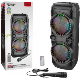 колонка+Bluetooth+USB+SD+радио+аккумулятор+микрофон+эквалайзер+светомузыка ZQS-8229