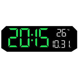 часы настольные+дата+температура 5505 (зеленый)