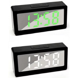 часы настольные+дата+температура DS-3633L (зеленый)