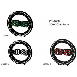 часы настенные+настольные+дата+температура DS-3668L