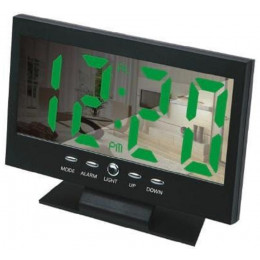 часы настольные+дата+температура DS-8082L (зеленый)