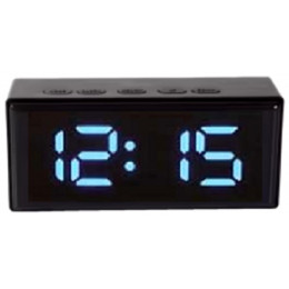 часы настольные+дата+температура NA-6093-1 (синий)