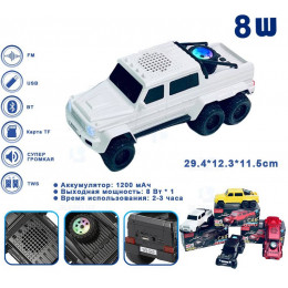 колонка машинка+Bluetooth+USB+SD+радио+аккумулятор WSTER WS-G63  (8W)