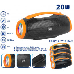 колонка+Bluetooth+USB+SD+радио+светомузыка+аккумулятор WUF-W58  (20W)