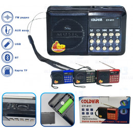 радиоприемник+Bluetooth+USB+SD+аккумулятор "18650" CY-011