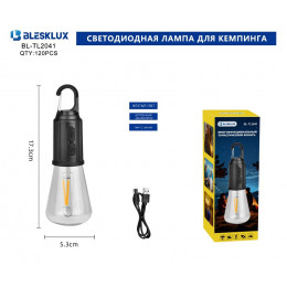 фонарик для кемпинга+аккумулятор+зарядка Type-C "BLESKLUX" BL-TL2041