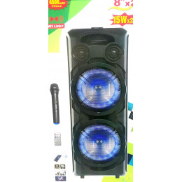бумбокс+Bluetooth+USB+SD+радио+аккумулятор+микрофон+эквалайзер+светомузыка ZQS-8208