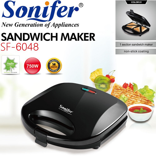 сендвичница-вафельница Sonifer, мощность 750w SF-6048
