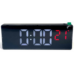 часы настольные+дата+температура X0715/1 (белый+красный)