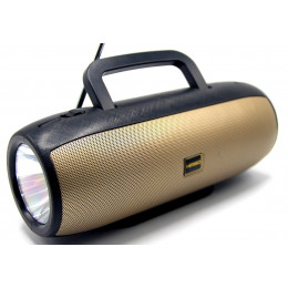 колонка KIMISO KM-103+Bluetooth+USB+SD+радио+фонарик+аккумулятор (1 сорт)
