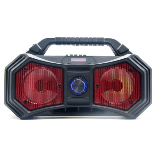 бумбокс+Bluetooth+USB+SD+радио+фонарик+аккумулятор 18650+светомузыка ZQS-4222
