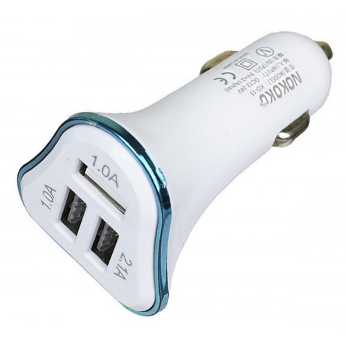 авто зарядка 3 USB, 2.1A (KO-15)