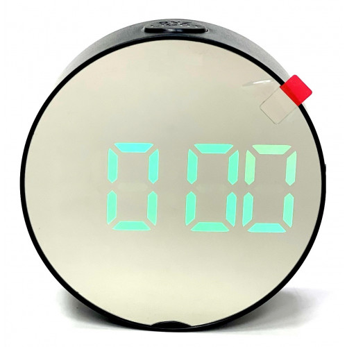 часы настольные зеркальные+дата+температура DT-6505/4 (ярко-зеленый)