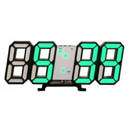 часы настольные+дата+температура OS-9018/4 (ярко-зеленый)