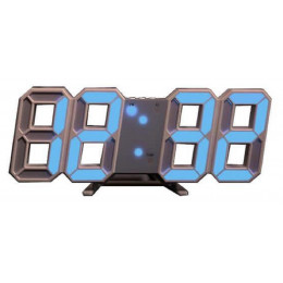 часы настольные+дата+температура OS-9018/5 (ярко-синий)