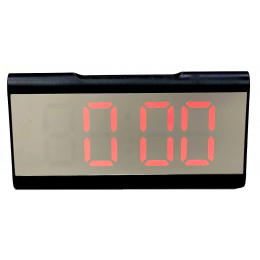 часы настольные зеркальные+дата+температура X6098/1 (красный)