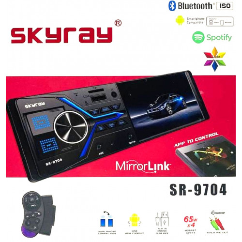 автомагнитола 4,1 дюйм MP5+Bluetooth+USB+AUX+Радио Skyray SR-9704