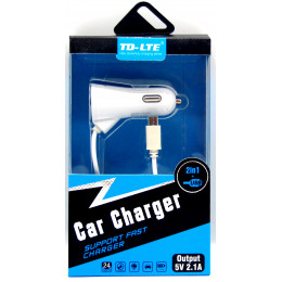 автозарядка+USB для микро TD-C37