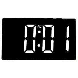 часы настольные зеркальные+дата+температура DS-3699L/6 (белый)