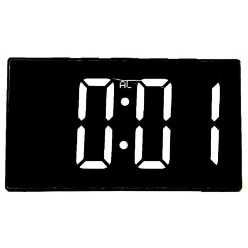 часы настольные зеркальные+дата+температура DS-3699L/6 (белый)