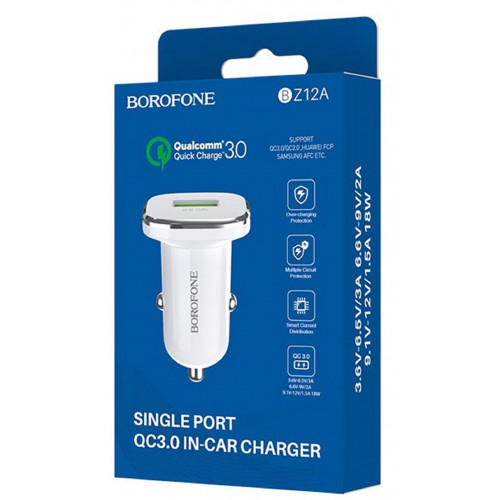 авто зарядка 1 USB Borofone BZ12A