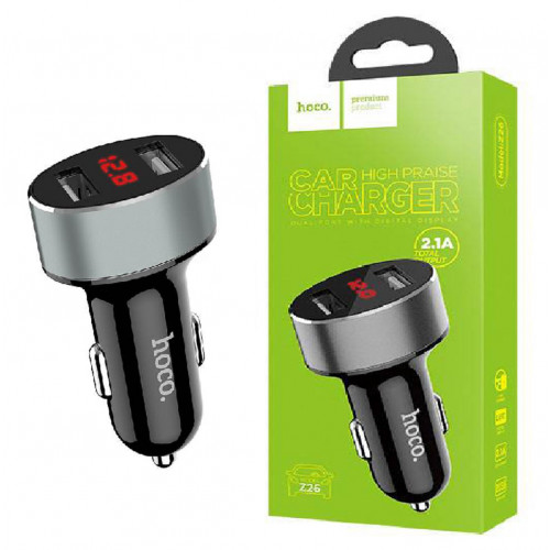 авто зарядка 2 USB Hoco Z26