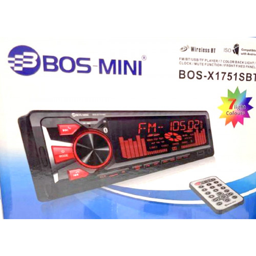 автомагнитола+Bluetooth+USB+AUX+Радио BOS-X1751SBT