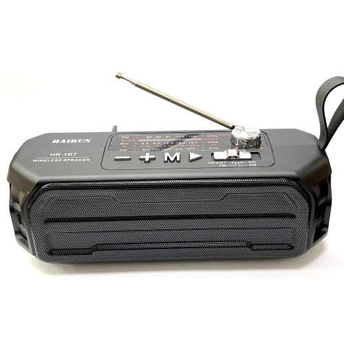 радиоприемник HAIRUN+Bluetooth+USB+SD+аккумулятор 18650 HR-1BT