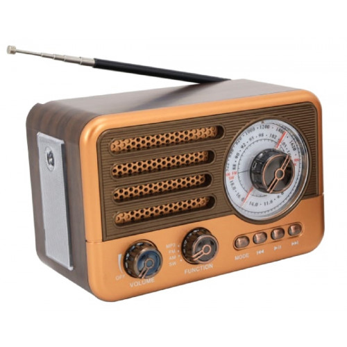 радиоприемник HAIRUN+Bluetooth+USB+SD+фонарик+аккумулятор 18650 HR-31BT