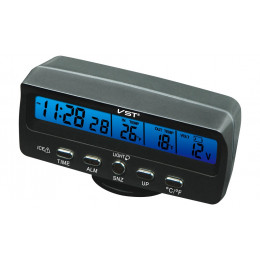 часы автомобильные+вольтметр VST-7045V