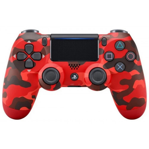 джойстик беспроводной PS4  камуфляж красный
