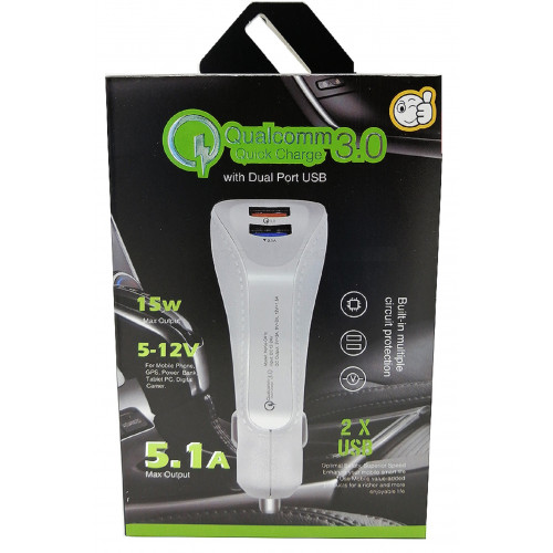 авто зарядка 2 USB 5.1A (C41)