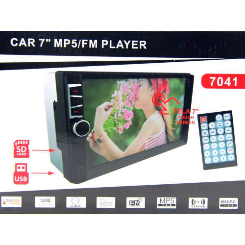автомагнитола 2 DIN сенсорный экран MP5 Bluetooth USB AUX радио 7040