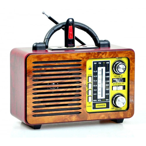 радиоприемник Ретро PuXing Bluetooth USB SD аккумулятор PX-P28BT (fm-64)