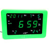 часы настенные дата температура VST-802WX/4 (ярко-зеленый корпус) 1 сорт