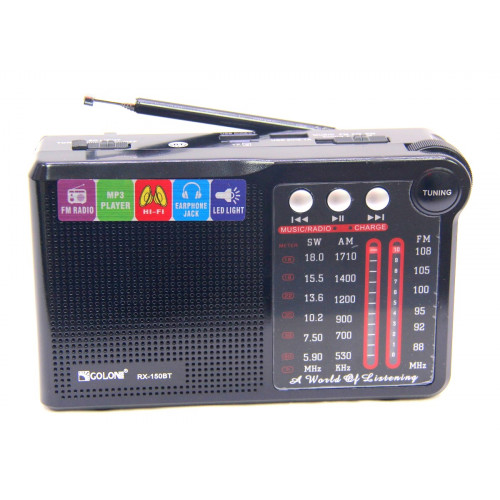 радиоприемник GOLON Bluetooth USB SD фонарик аккумулятор RX-150BT