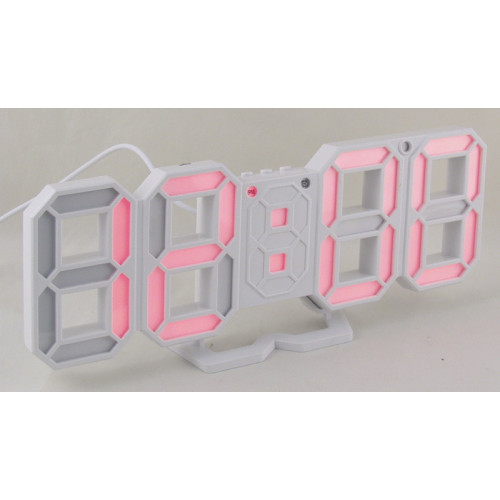 часы настольные дата температура VST-883/1 (красный) 1 сорт