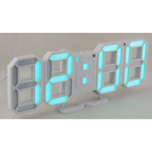 часы настольные дата температура VST-883/4 (ярко-зеленый) 1 сорт