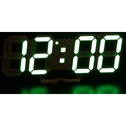 часы настольные дата температура VST-883/4 (ярко-зеленый) 1 сорт