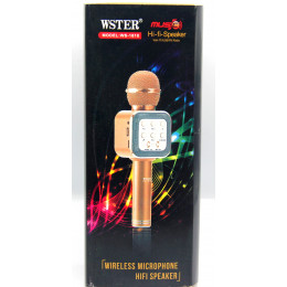 колонка микрофон Bluetooth USB радио аккумулятор WSTER WS-1818
